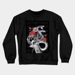 edgy and dark snake and flower Crewneck Sweatshirt